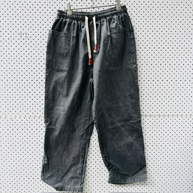 KIDORIMAN / grey drawstring pants / XXL (3925206707489216639)