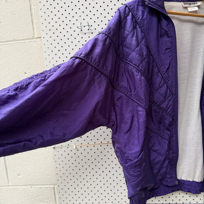 1990s vintage / DAMART / purple dolman sleeve windbreaker / M/L (3925206738236008676)