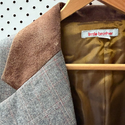 CRANE BROTHERS / LITTLE BROTHER / gen plaid wool coat / s / made in nz (3925206762169525854)