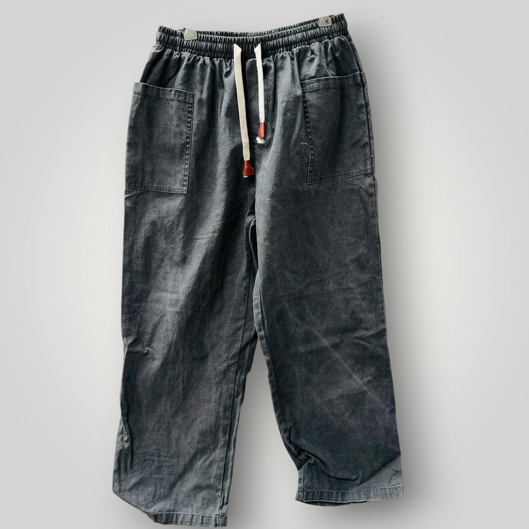 KIDORIMAN / grey drawstring pants / XXL (3925207119807490701)
