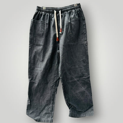 KIDORIMAN / grey drawstring pants / XXL (3925207119807490701)