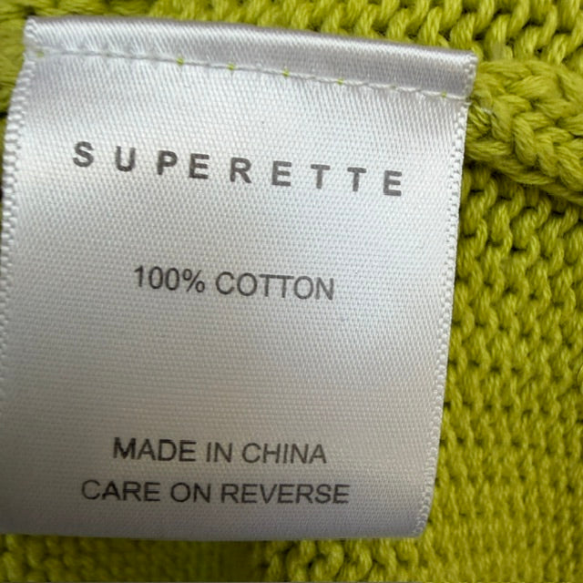 Superette / chartreuse knit vest / s (3925551374147171560)