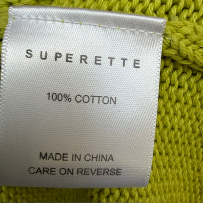 Superette / chartreuse knit vest / s (3925551374147171560)