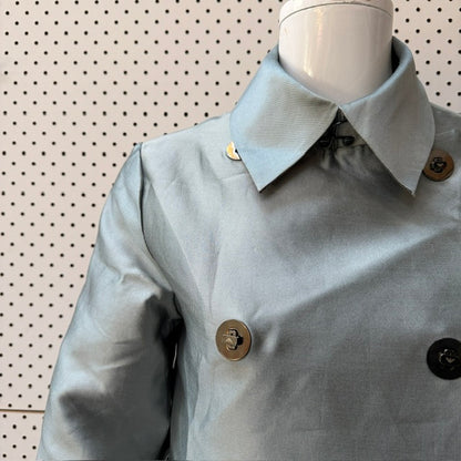 EMPORIO ARMANI / silk trench coat / s (3925551393723933085)