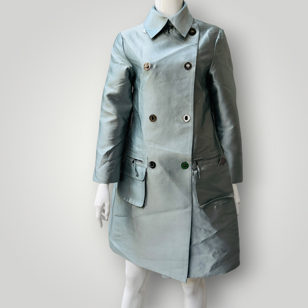 EMPORIO ARMANI / silk trench coat / s (3925551696095099558)
