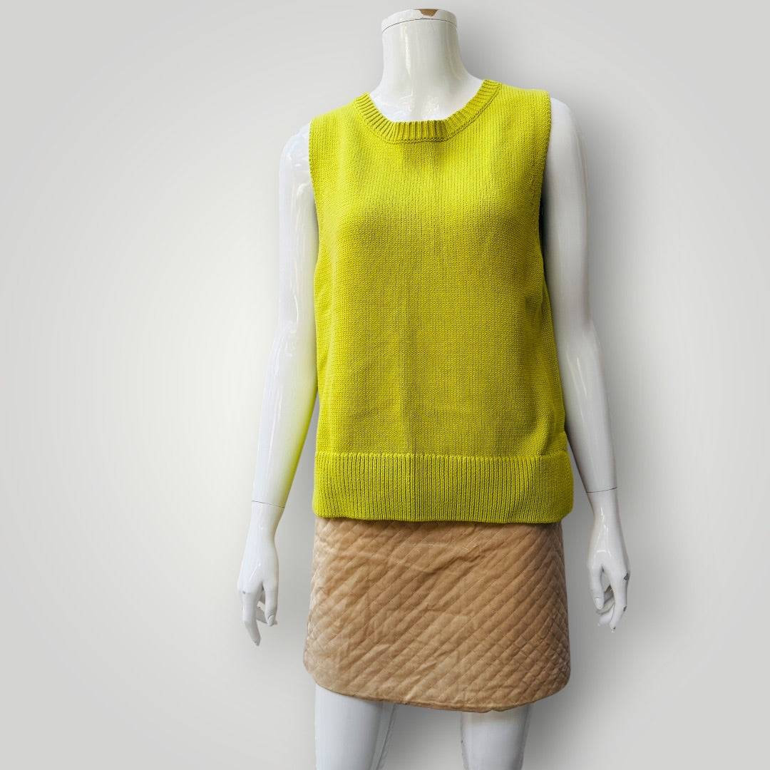 Superette / chartreuse knit vest / s (3925551702541047917)