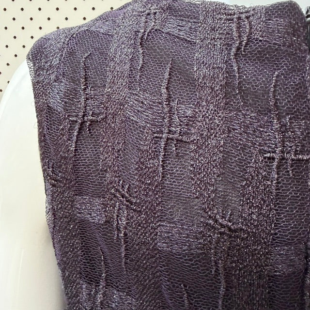 y2k nz vintage / ZANA FEUCHS / purple textured midi dress / s (3925638930941873150)