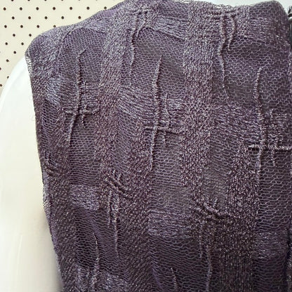 y2k nz vintage / ZANA FEUCHS / purple textured midi dress / s (3925638930941873150)