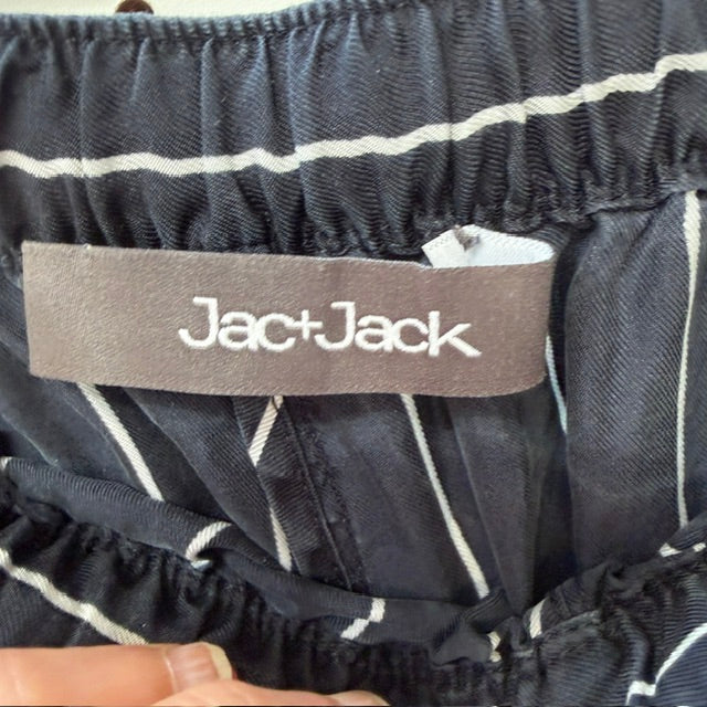 JAC + JACK /  Striped Silk Lounge pants / s (3925638989451268274)