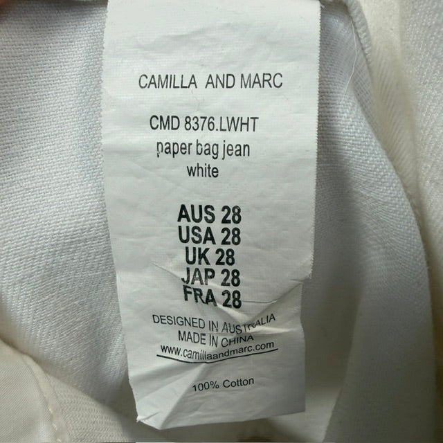 CAMILLA + MARC / White Paper Bag Denim Jeans / s (3925638993754314171)