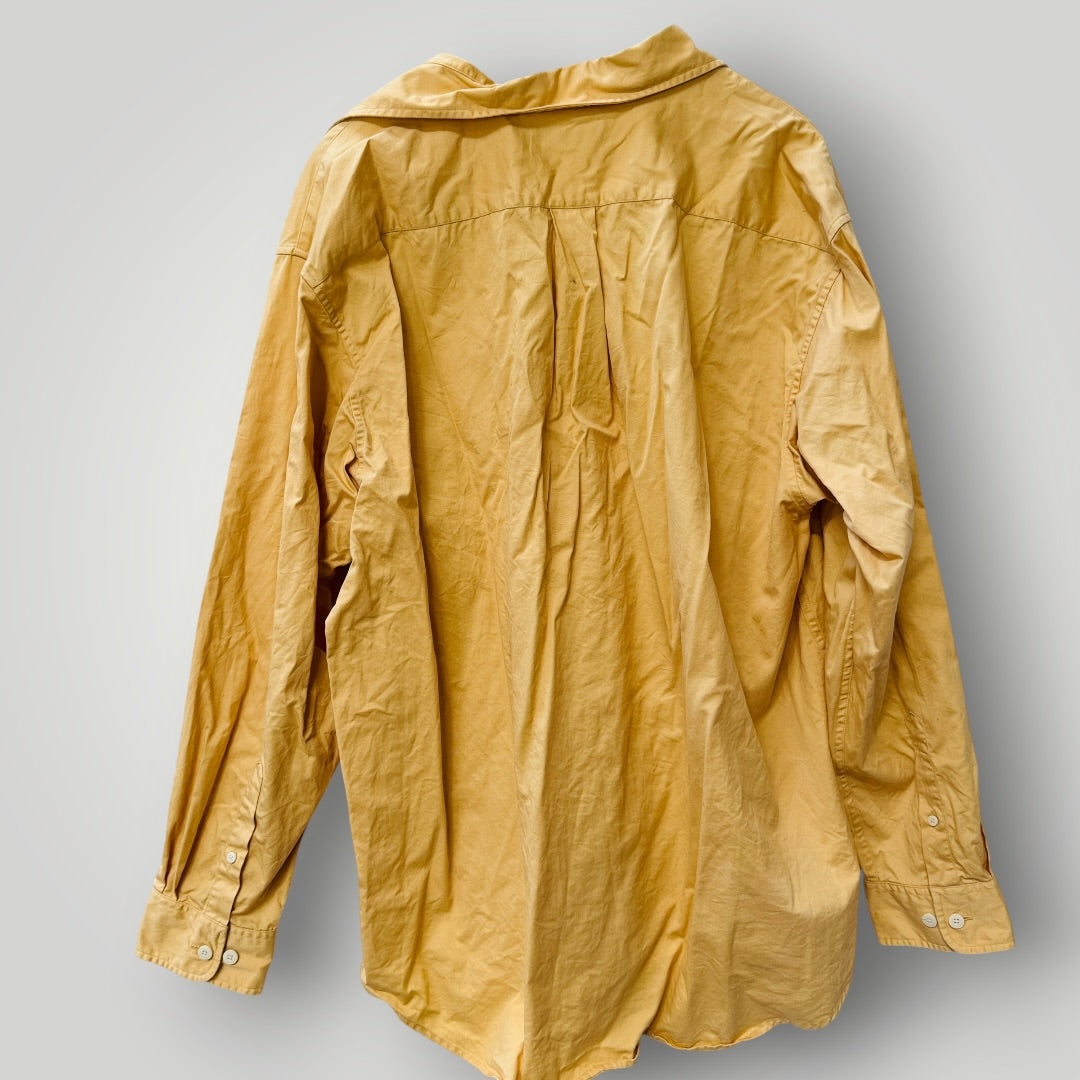 Roundtree & Yorke / mustard cotton button down shirt / XL (3925639652449467409)