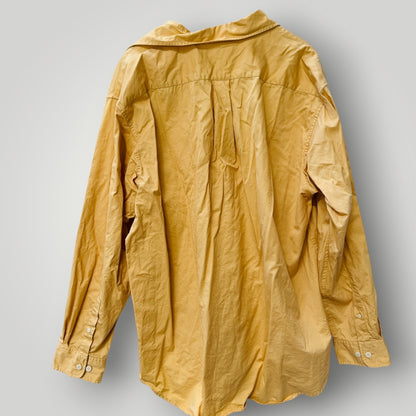 Roundtree & Yorke / mustard cotton button down shirt / XL (3925639652449467409)