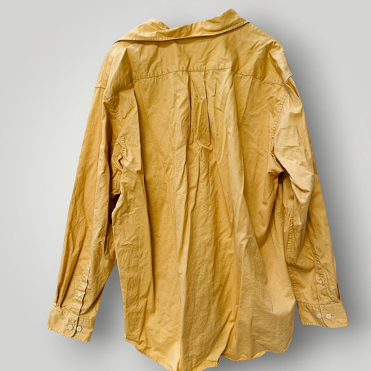 Roundtree & Yorke / mustard cotton button down shirt / XL (3925639652449467409)