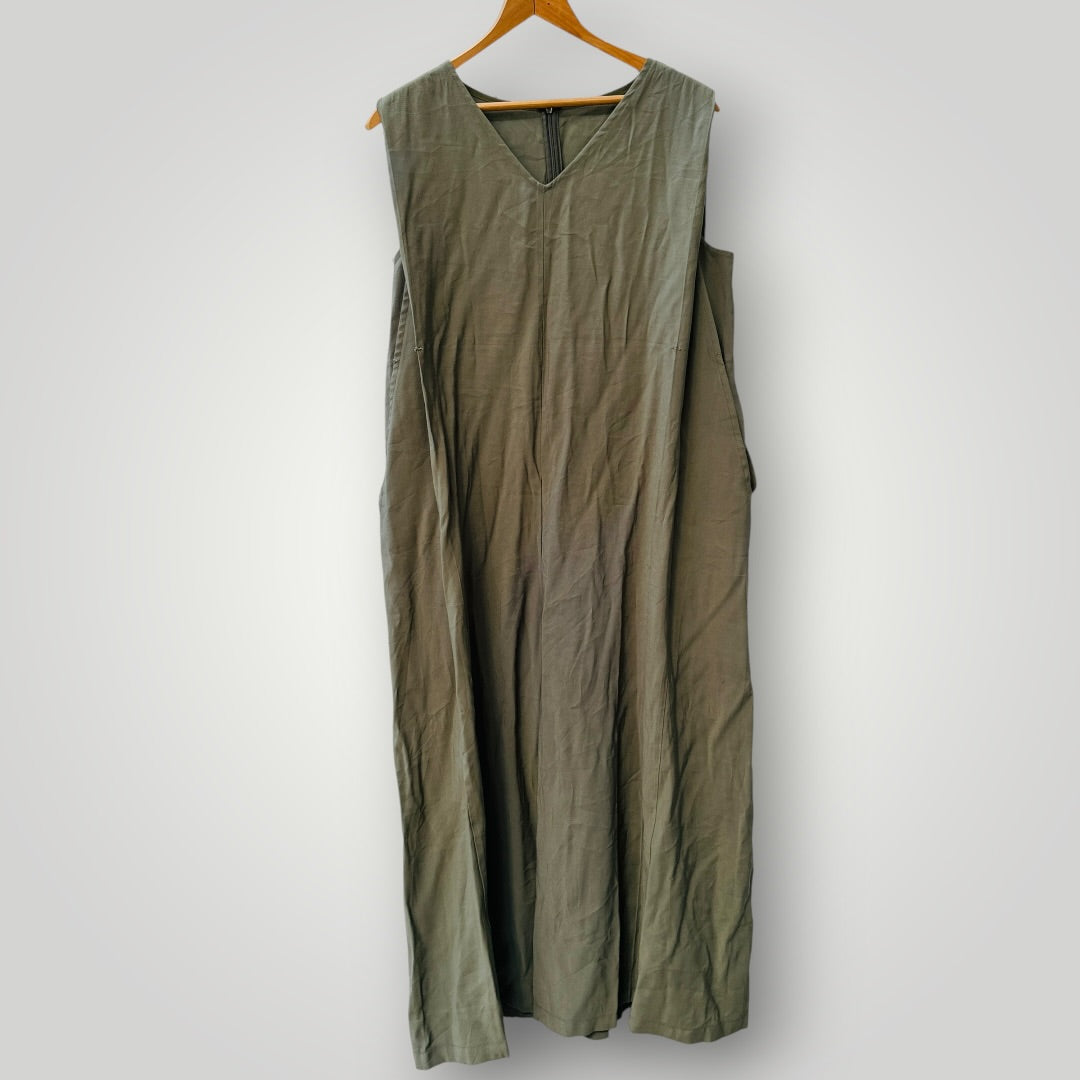 SILAS / japanese green culotte jumpsuit / free size (3925639684011034701)