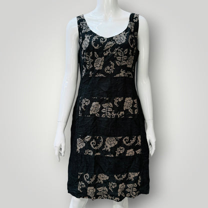 ANNAH STRETTON / Floral Jacquard Dress / 12 / made in nz (3925639692014449296)
