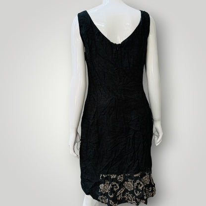 ANNAH STRETTON / Floral Jacquard Dress / 12 / made in nz (3925639694993471953)