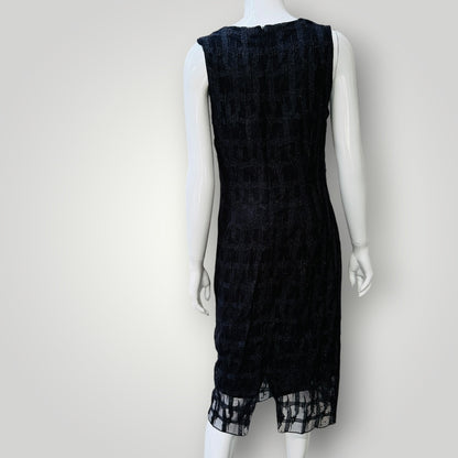 y2k nz vintage / ZANA FEUCHS / purple textured midi dress / s (3925639700473964081)