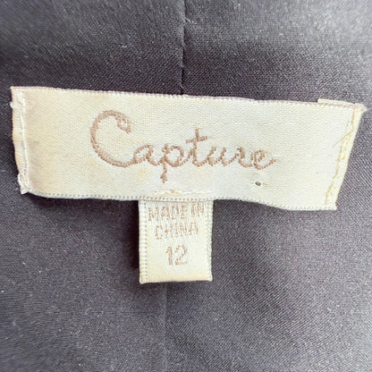 CAPTURE / black velvet bomber jacket / m (3925725312612553389)