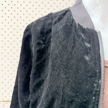 CAPTURE / black velvet bomber jacket / m (3925725318235457268)