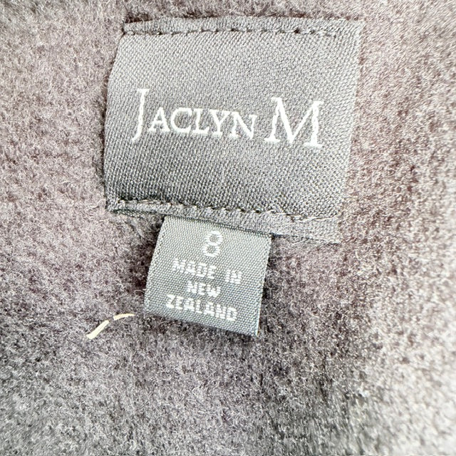 JACLYN M / black + silver faux fur vest / s / made in nz (3925725336590638502)