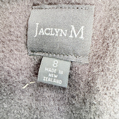 JACLYN M / black + silver faux fur vest / s / made in nz (3925725336590638502)