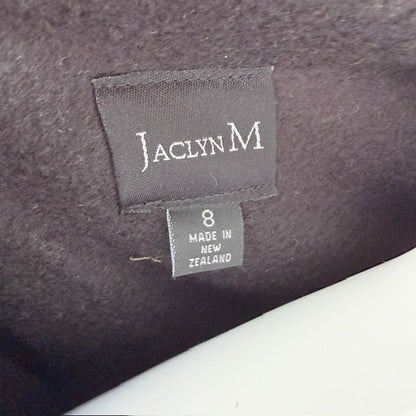 JACLYN M / black + silver faux fur vest / s / made in nz (3925725340546252597)