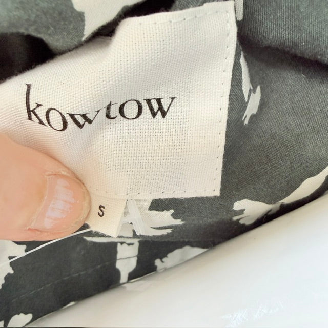 KOWTOW / 'departure' dark green floral organic cotton blazer / S (3925725413268296712)