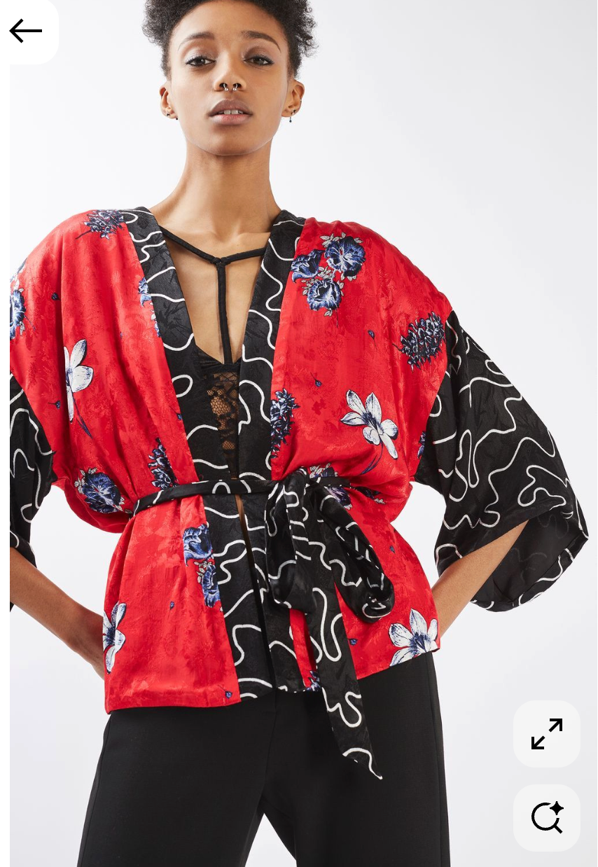 TOPSHOP / floral kimono jacket / free size (3925728133619016663)