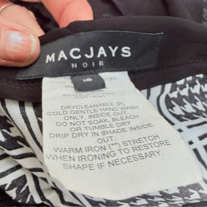 MACJAYS NOIR / dark check sheer panelled midi skirt / 16 (3925731594292042031)