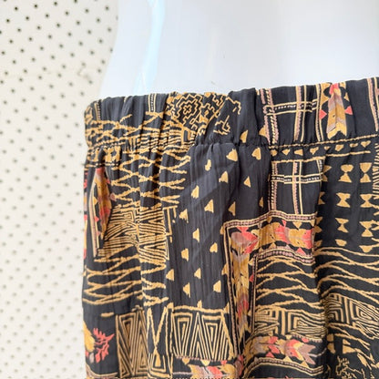 1980s vintage / HYPE / patterned bohemian maxi skirt / L (3925731666798098157)