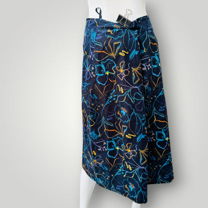 SEASALT CORNWALL / forest view skirt corduroy midi skirt / 14 (3925731913008684867)