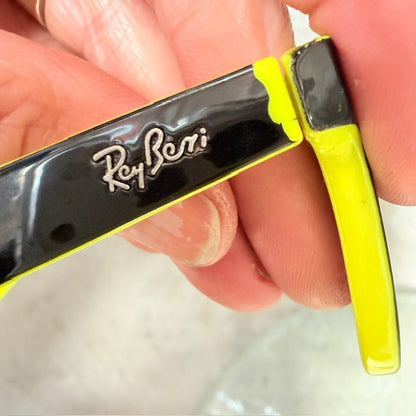 RAYBERI / black and neon yellow sayfarer-style sunglasses (3926139789313994783)