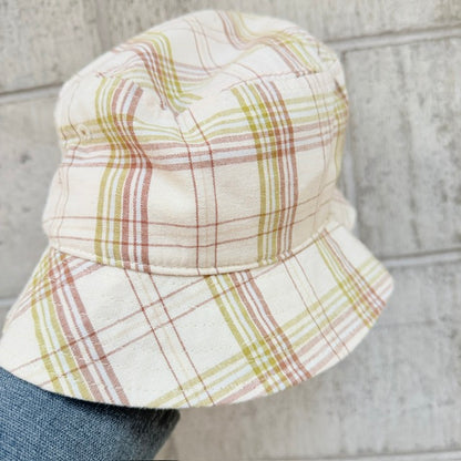 DEUS EX MACHINA / cream plaid 'Levitate Bucket' hat / one size (3926139895876396381)