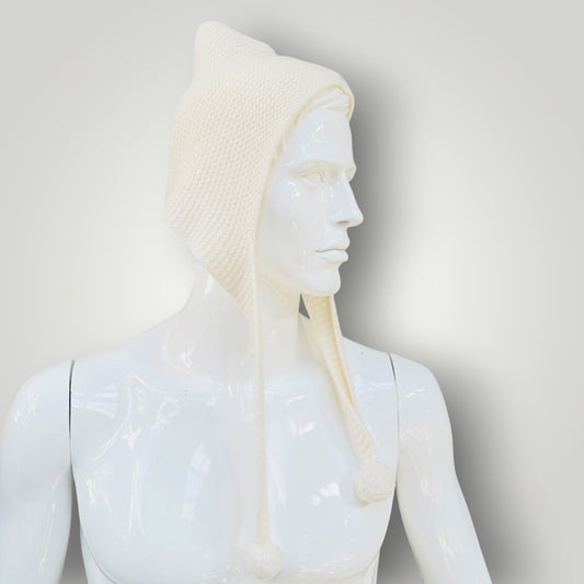 cream cashmere / earflap beanie / Size M (3926140066783682908)