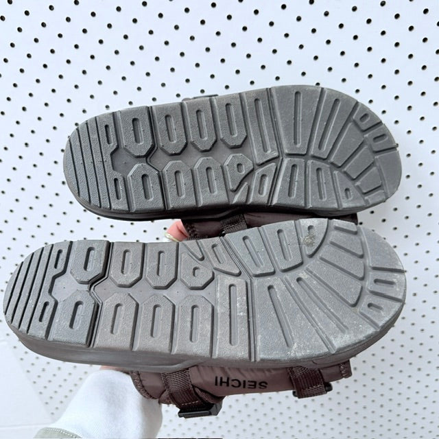 japanese / SEICHI / brown technical utility strap sandals / brown / 44 (3926156003805089996)