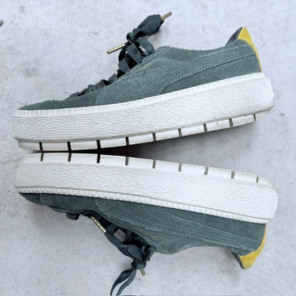 PUMA / sage green suede platform sneakers / 39 (3926156139546214959)