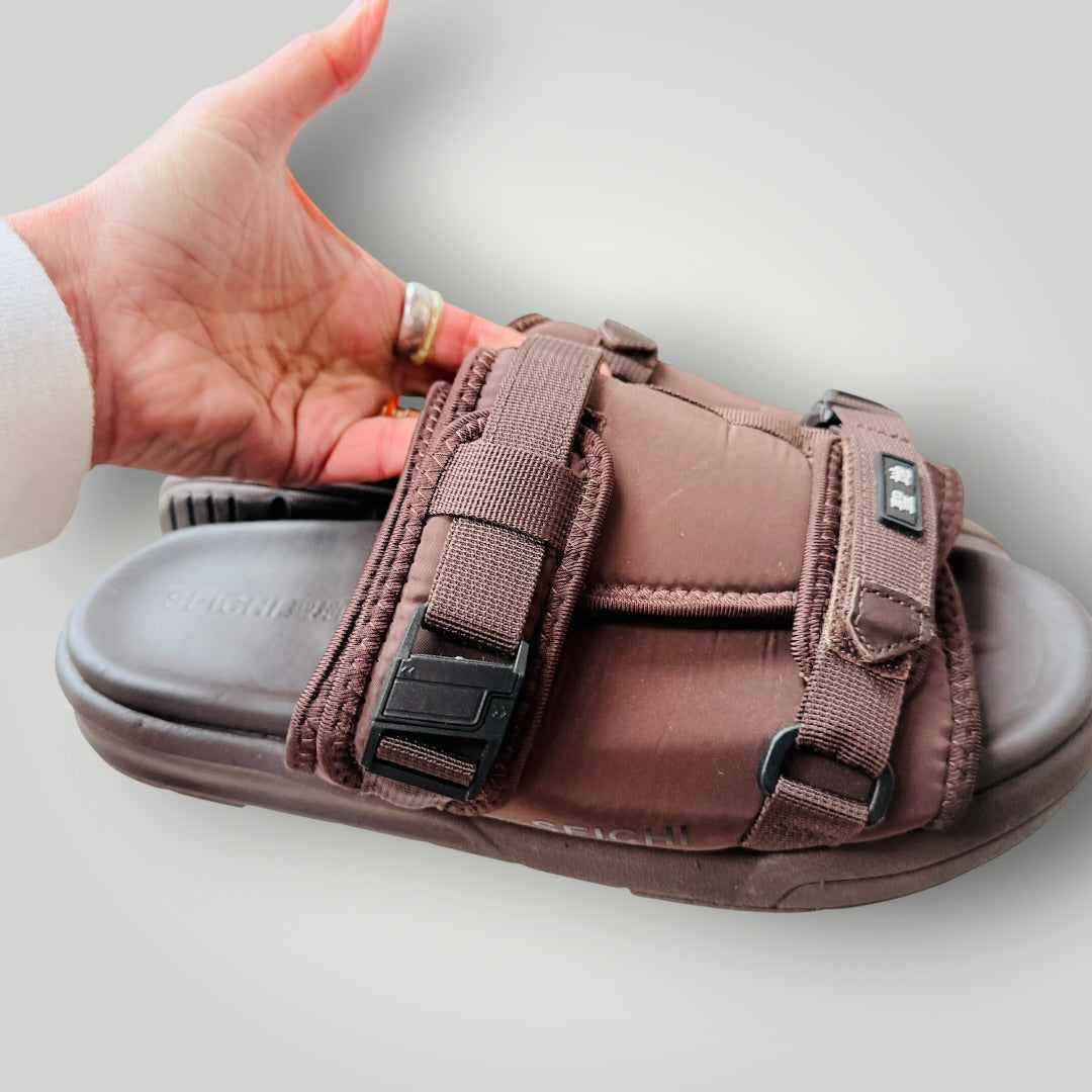 japanese / SEICHI / brown technical utility strap sandals / brown / 44 (3926156215760812292)