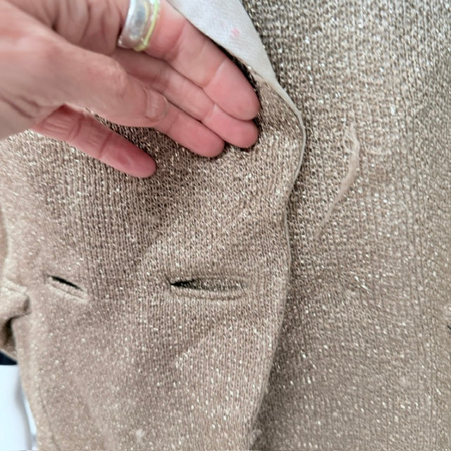 1990s nz vintage / PATRICK STEEL COUTURE / gold metallic blazer / m (3926225590463353718)
