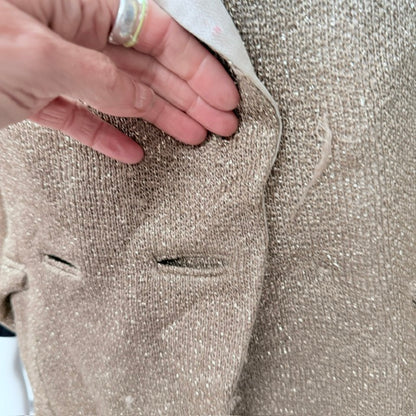 1990s nz vintage / PATRICK STEEL COUTURE / gold metallic blazer / m (3926225590463353718)