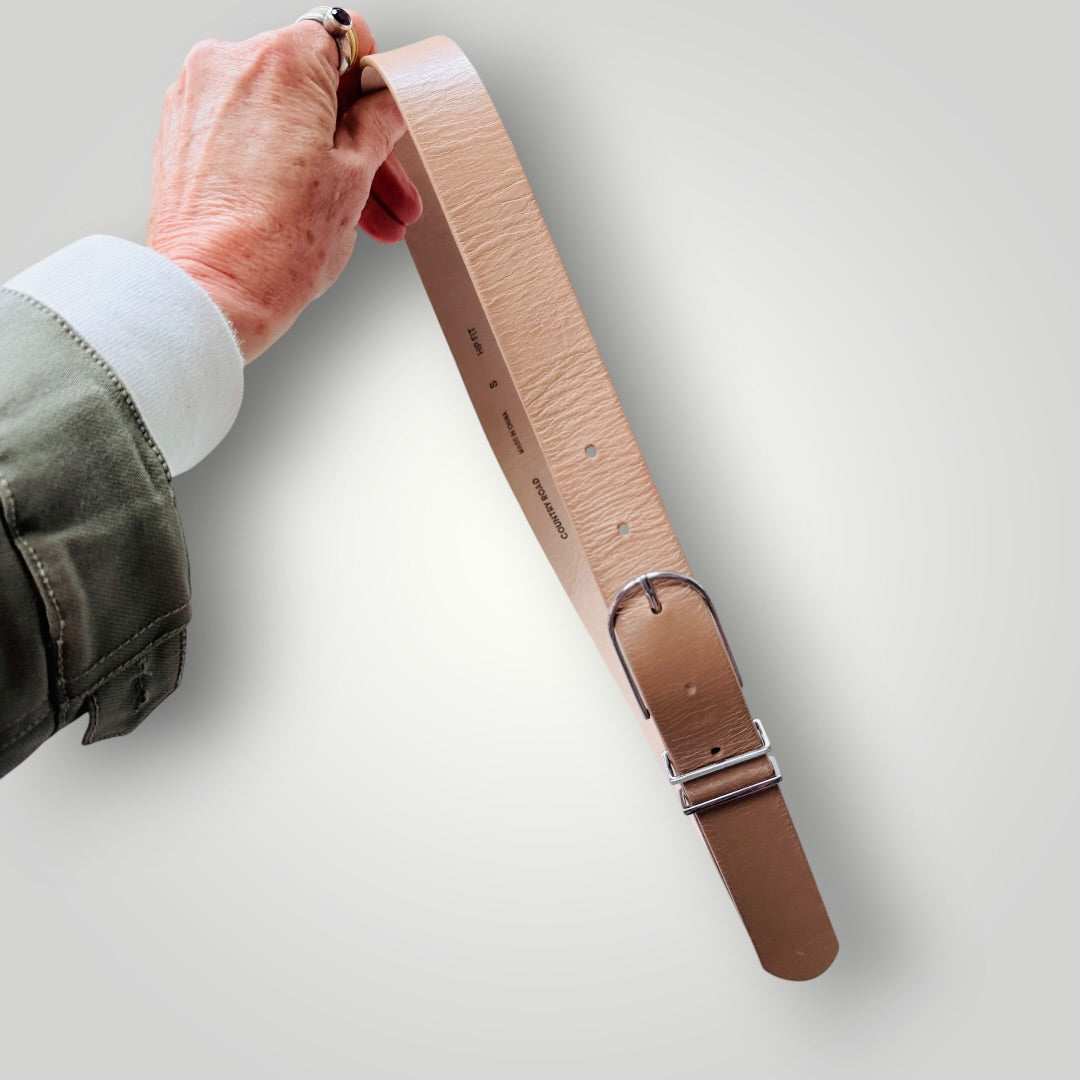 COUNTRY ROAD / nude leather hip-fit belt / S (3926230049858111071)