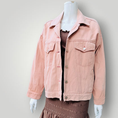 MAOSA / dusty rose denim jacket / m (3926230098815753526)