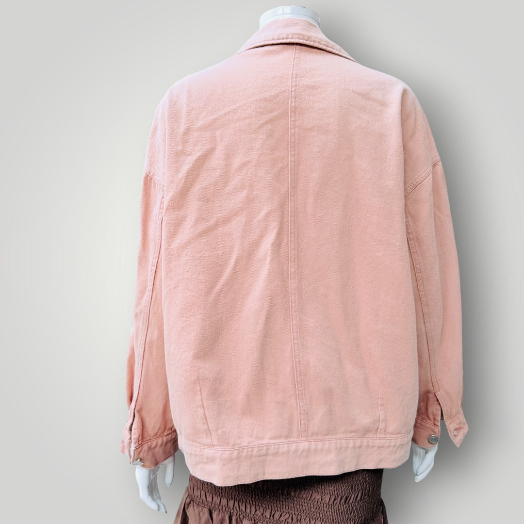 MAOSA / dusty rose denim jacket / m (3926230100603657618)