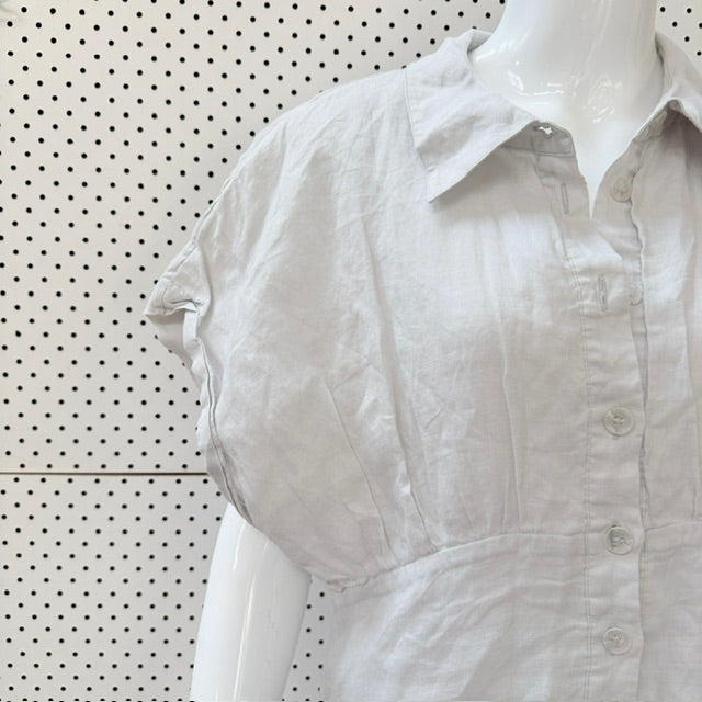 COUNTRY ROAD / long linen shirt dress / Size 16 (3926308955886964203)