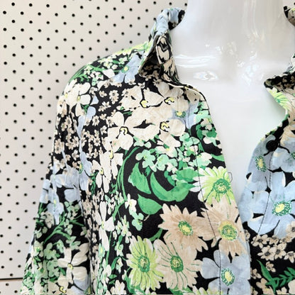 H&M / floral midi shirt dress / L (3926308964046505815)