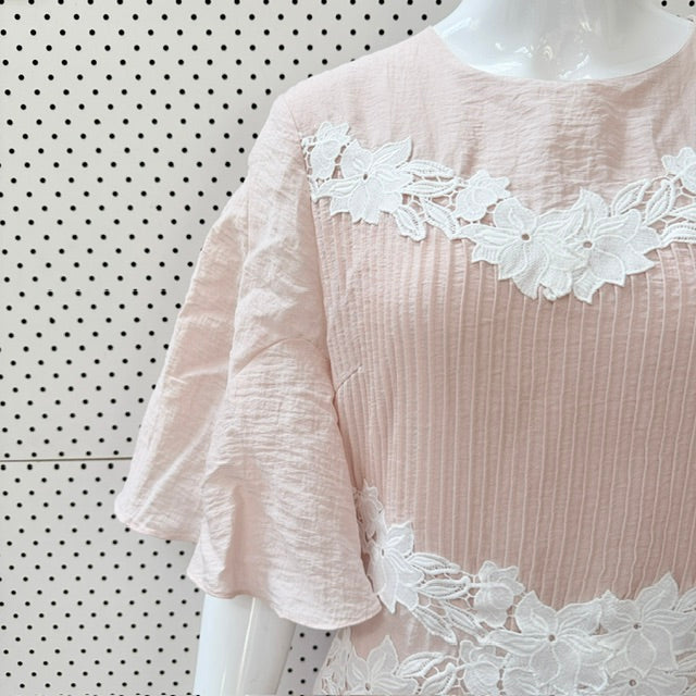KEEPSAKE THE LABEL / "All Mine Mini Dress" / soft pink / L / new with tags (3926309004610170118)