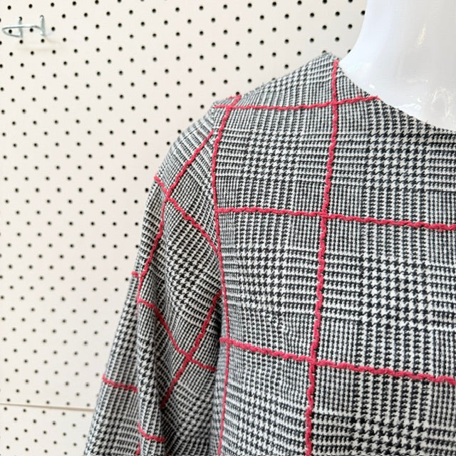 mini dress / black and white houndstooth / s (3926309029842758942)