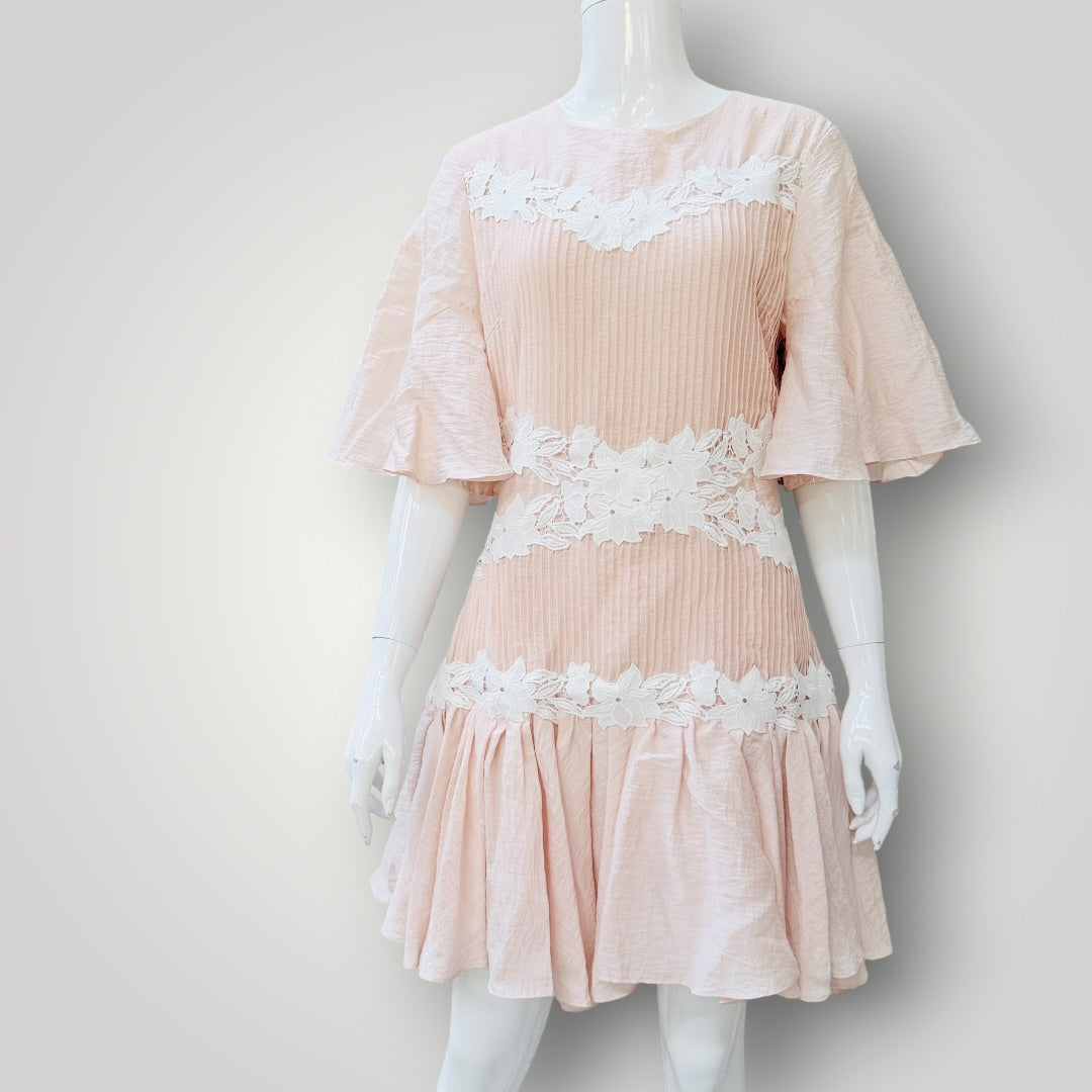 KEEPSAKE THE LABEL / "All Mine Mini Dress" / soft pink / L / new with tags (3926309454734392754)