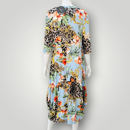 BITTERMOON / "Carly D" Paradis print midi dress / 14 / new with tags (3926309459873109704)