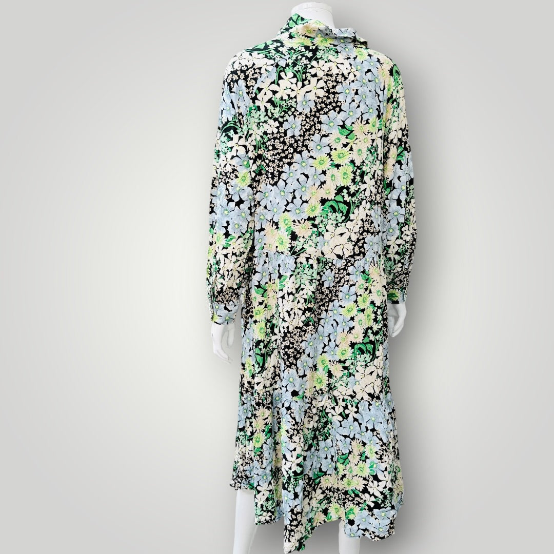 H&M / floral midi shirt dress / L (3926309476239979715)