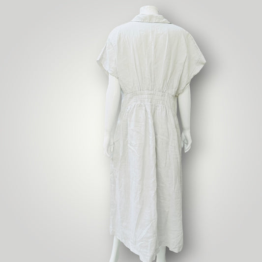 COUNTRY ROAD / long linen shirt dress / Size 16 (3926310891564229100)